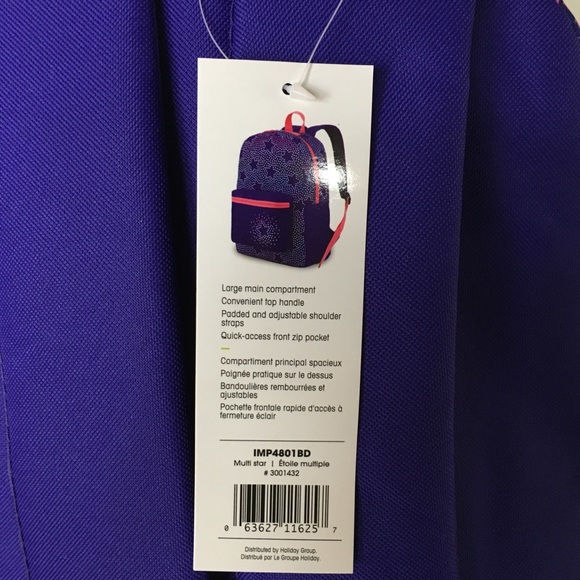 Impact Back To School Backpack - Purple Starry - Picture 12 of 16